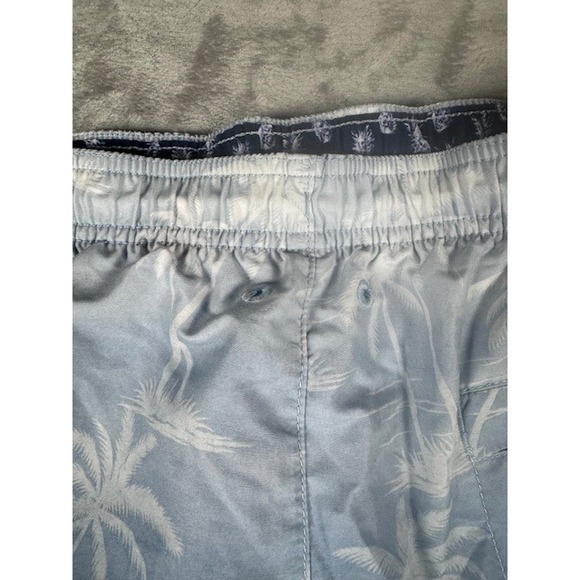 Tommy Bahama Mens XL Blue Palm Tree Ombre Swim Trunks 221-ST924734 - Picture 4 of 10